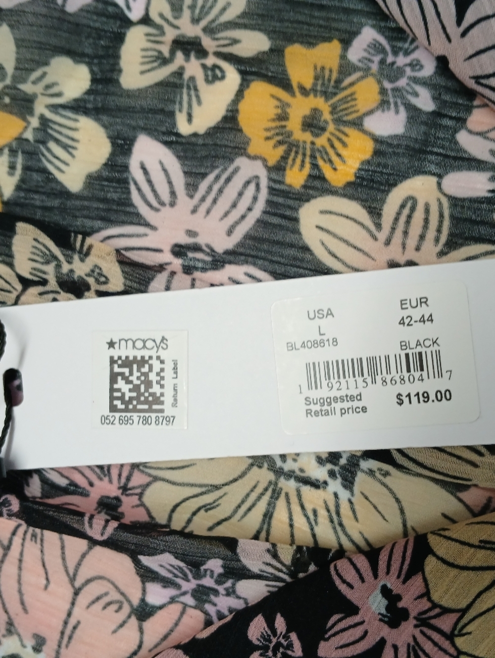 BB Dakota by Steve Madden Black Floral Maxi Dress with Yellow and Pink Flowers - Picture 4 of 11